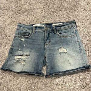 Pilcro Blue Distressed Jean Shorts